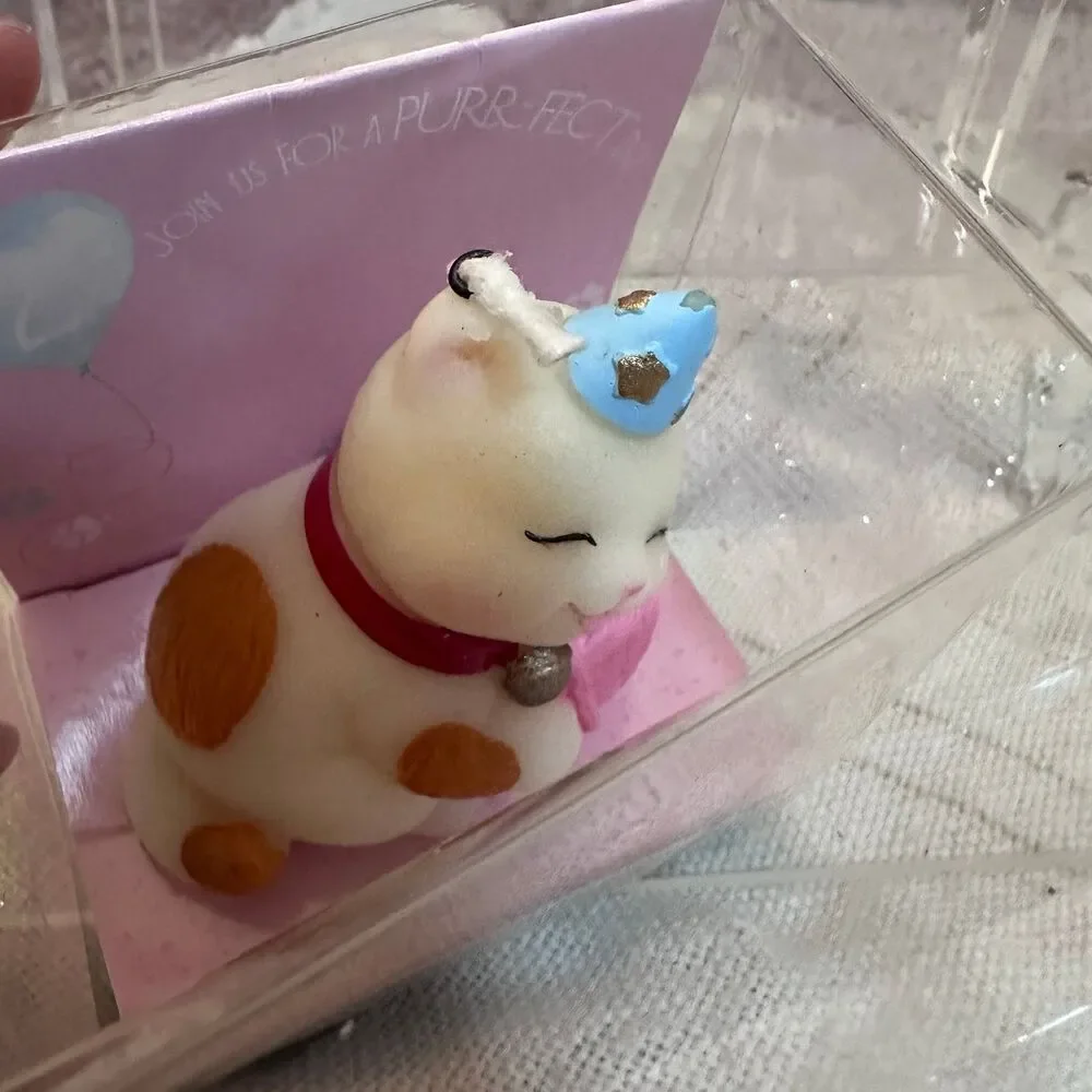 Kitty Cat Birthday Candles Cake Topper